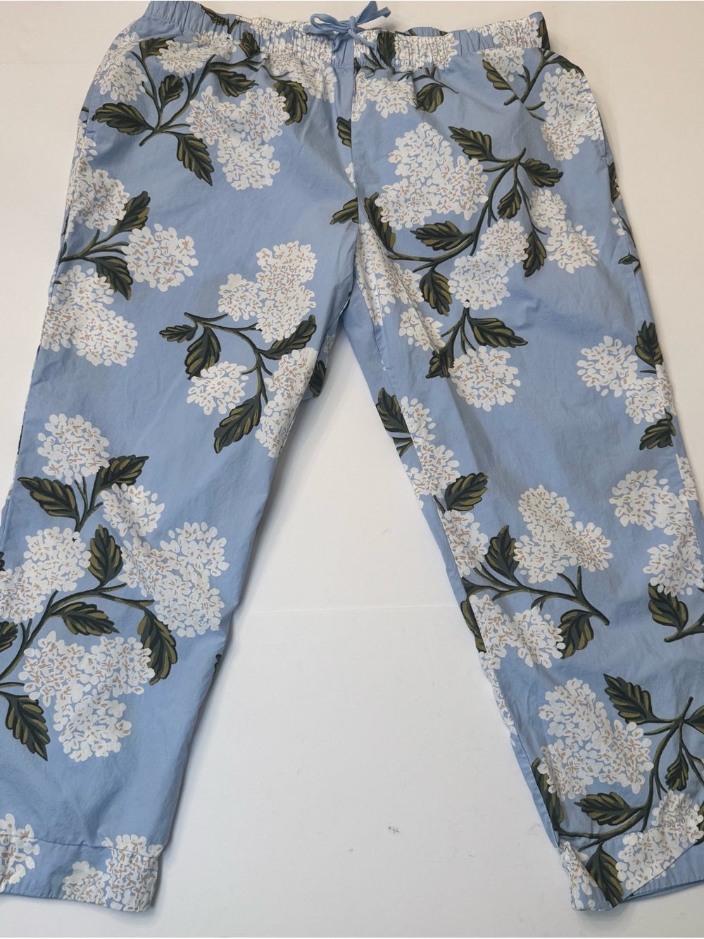 Rifle Paper Co x The Company Store Blue Floral Pajama Pants XL Cottagecore